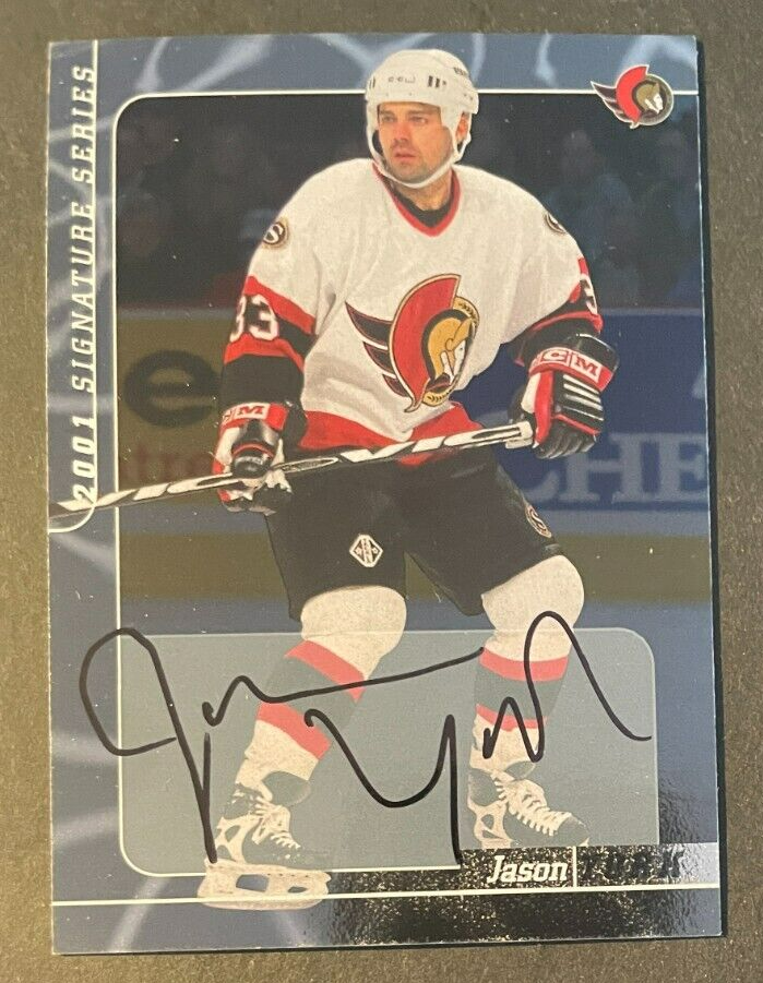 Jason York 2000-01 ITG Be A Player Autograph #148 Ottawa Senators