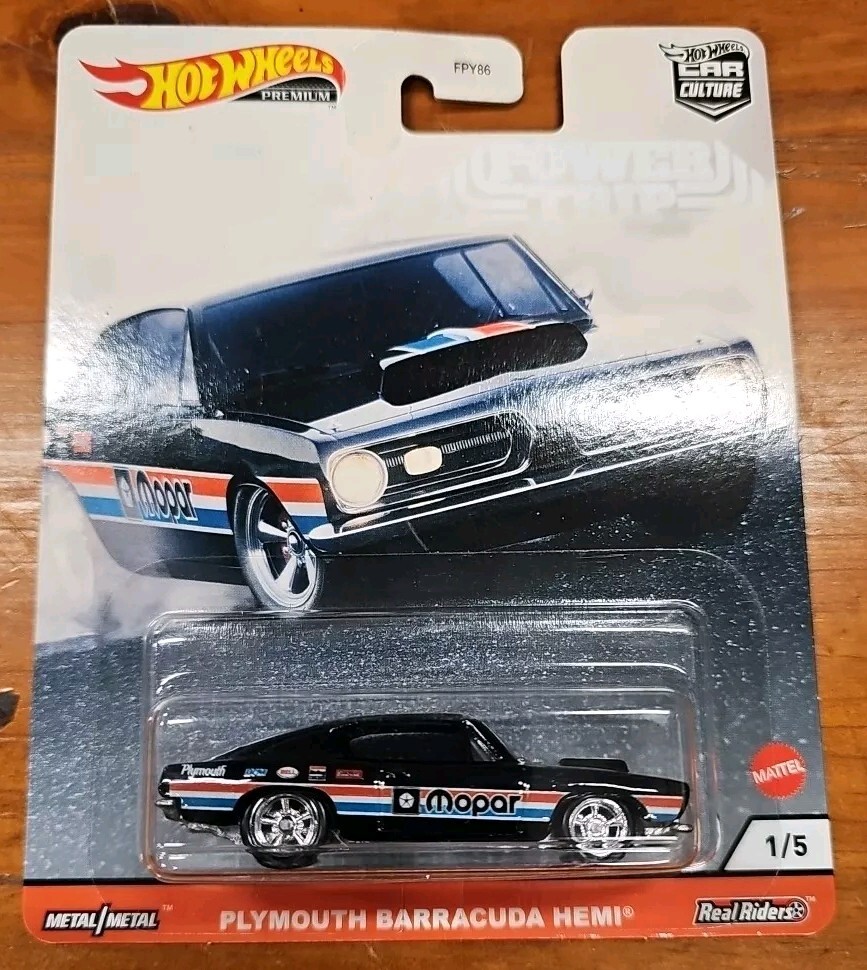Hot Wheels Power Trip Car Culture Plymouth Barracuda Hemi New 2020 1/5 FPY86