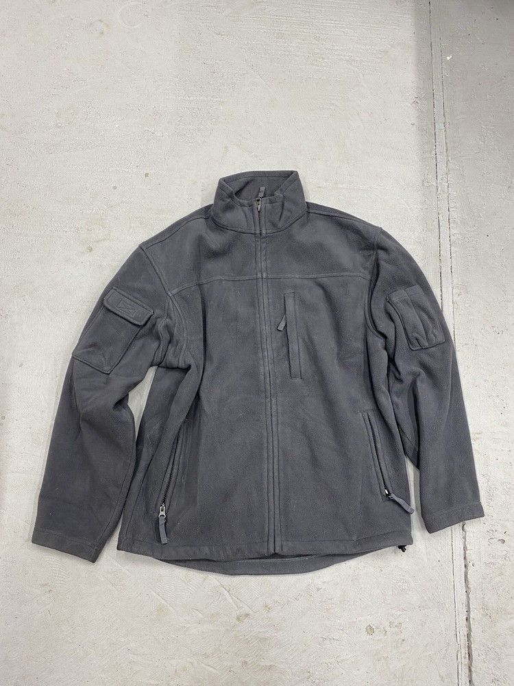 Duluth Trading Co Shoreman Fleece Jacket Men’s M Gray Utility Full Zip