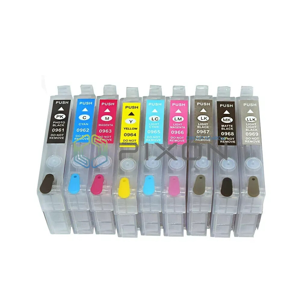 T0961-T0969 Refillable Ink Cartridge ARC Chip compatible Epson Stylus R2880