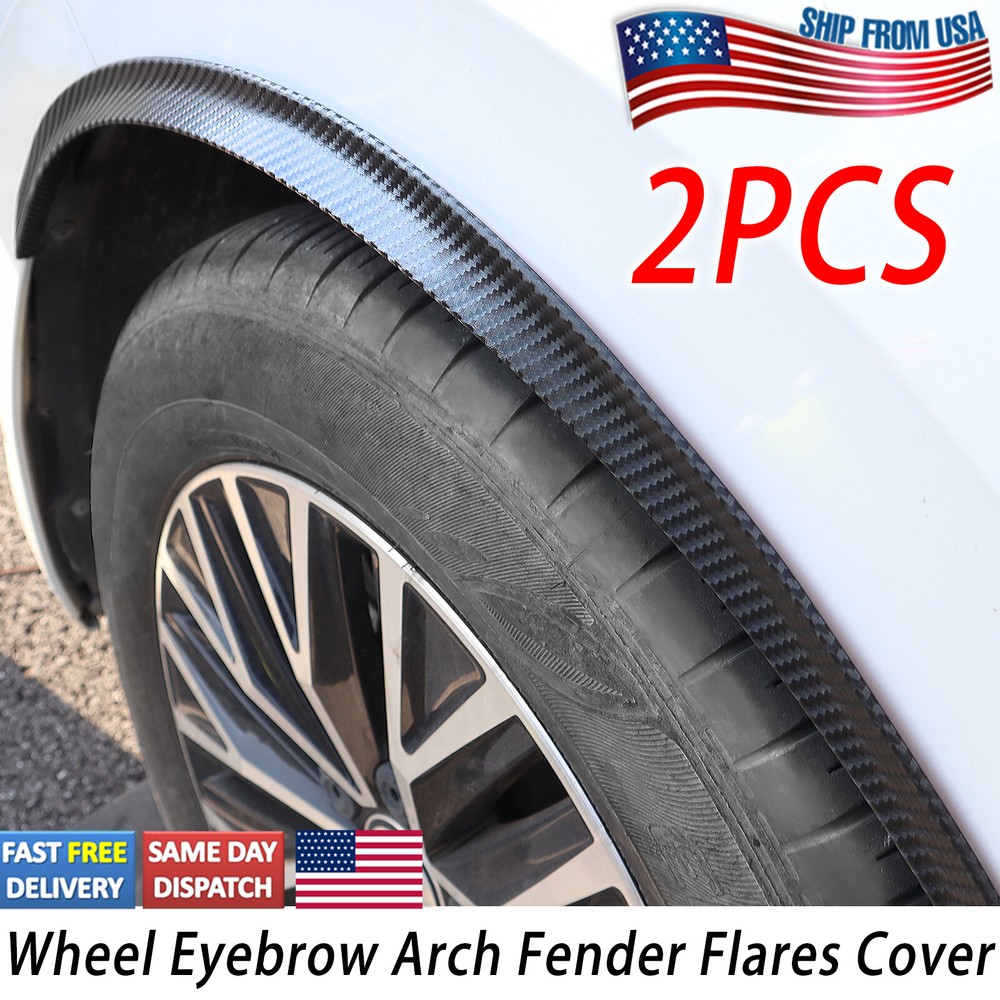 2X Carbon Fiber Wheel Fender Flare Trim for Cars & Trucks