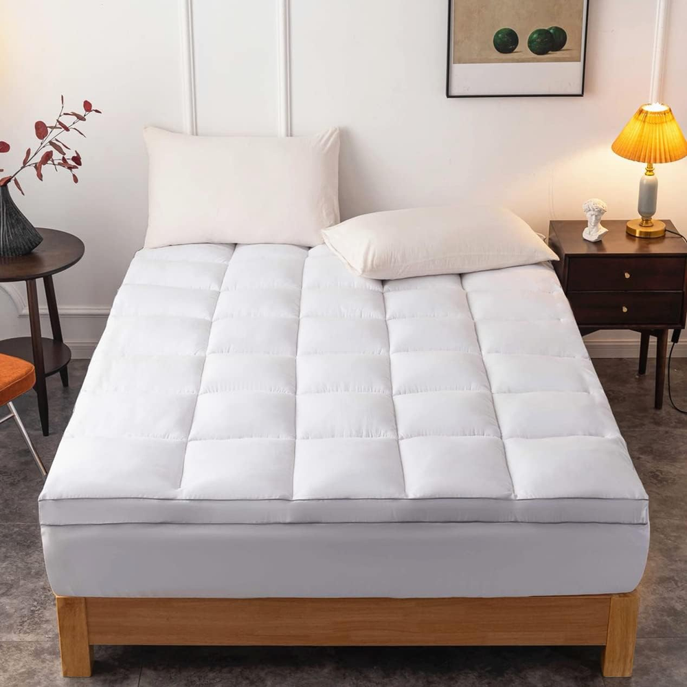 Mattress Topper Queen Size - Extra Thick Mattress Pad Cover - Pillow Top Deep Po