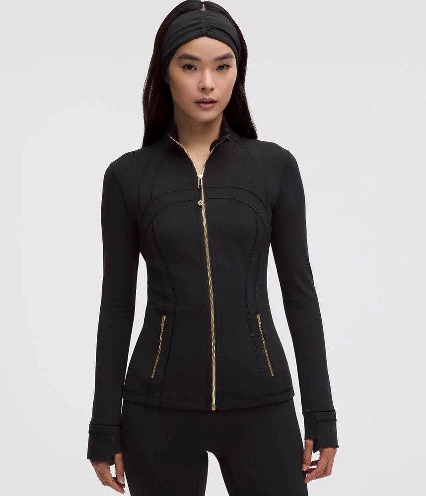 Lululemon Define Jacket Black and Gold Zipper