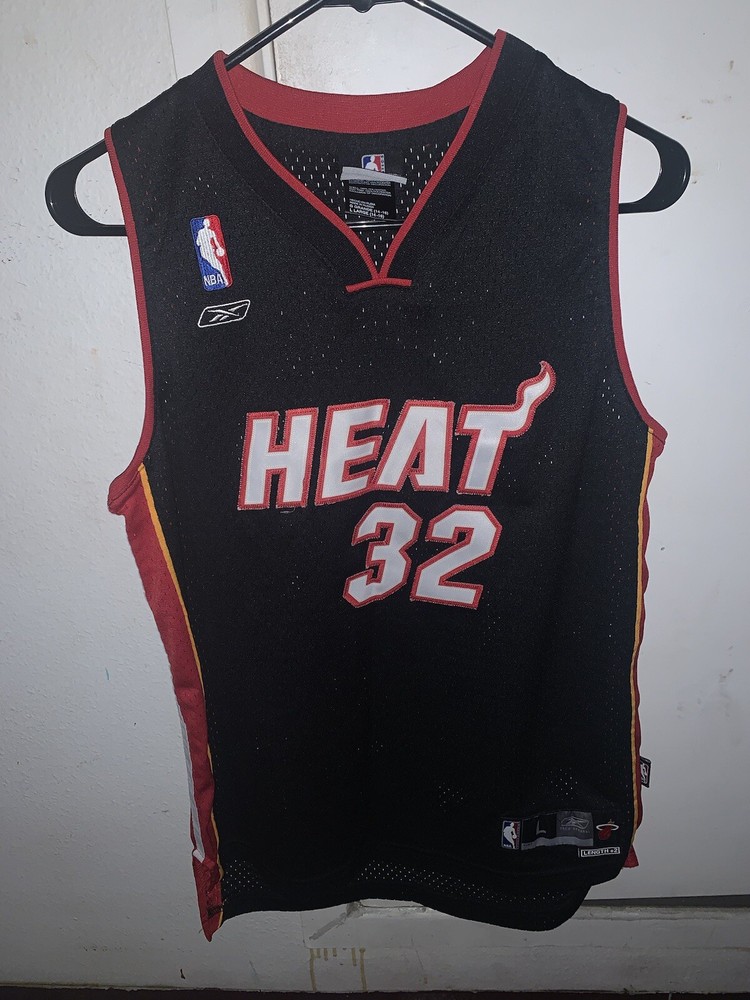 Vtg Reebok Shaquille O'Neal Miami Heat Jersey Youth Large