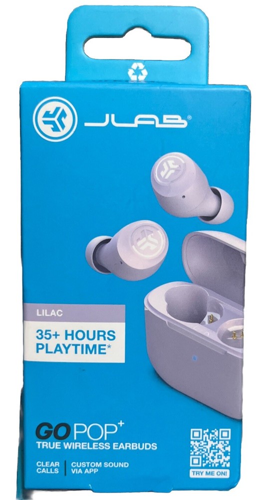 FLASH SALE USB-C JLab Go POP True Wireless Bluetooth Earbuds lilac NEW-image