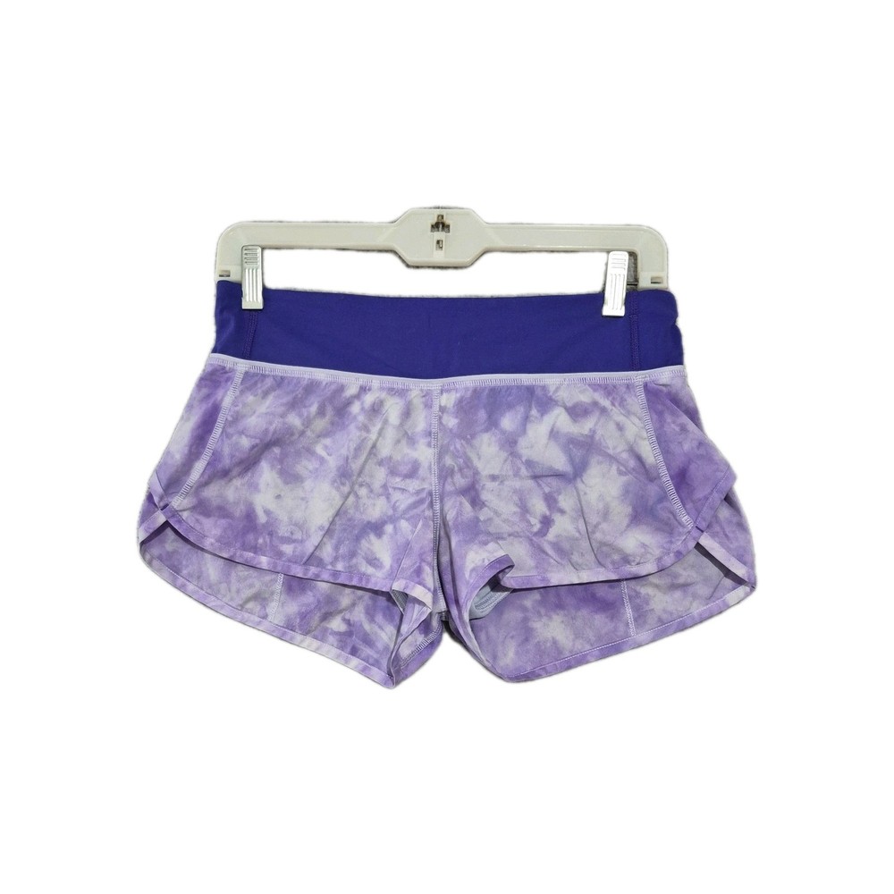 Lululemon Womens Speed Up Shorts Purple Tie Dye Running Gym Athletic 4 Inch