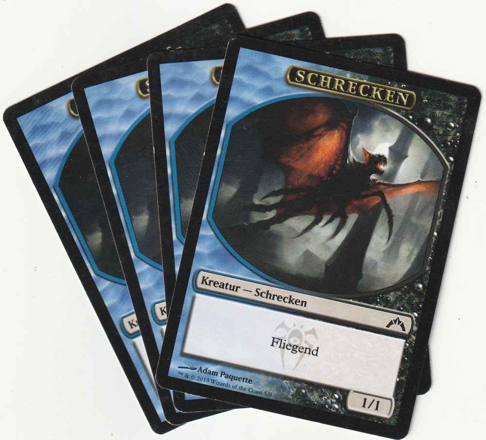 ✪ 4 MAGIC The Gathering DREADS Tokens Creature MTG PLAYSET GTC/EN 2013