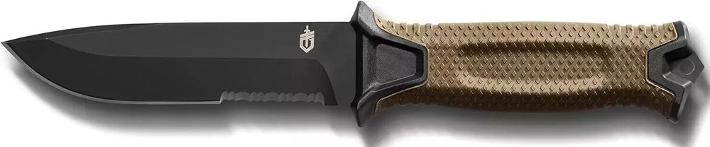 Gerber Gear StrongArm Fixed-Blade Knife Coyote Brown Serrated Hunting Camping