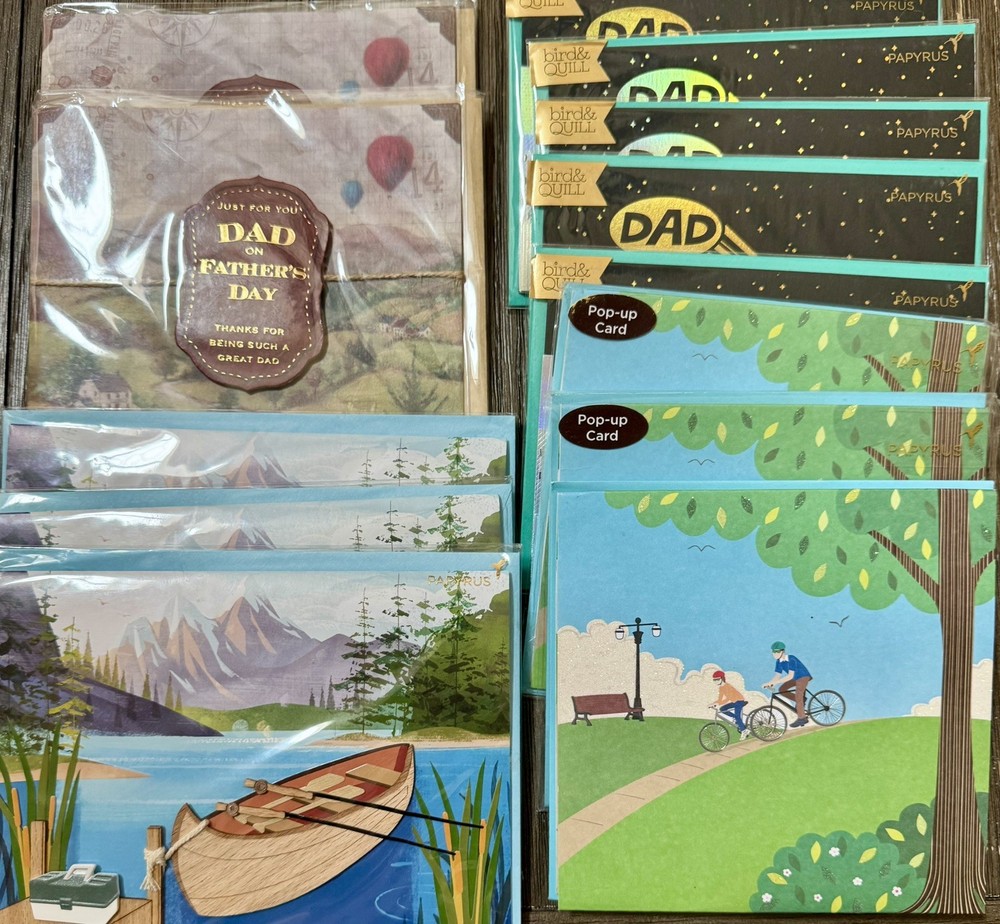 14 Father’s Day Cards. retail value over $95. Wholesale Lot of 14 cards