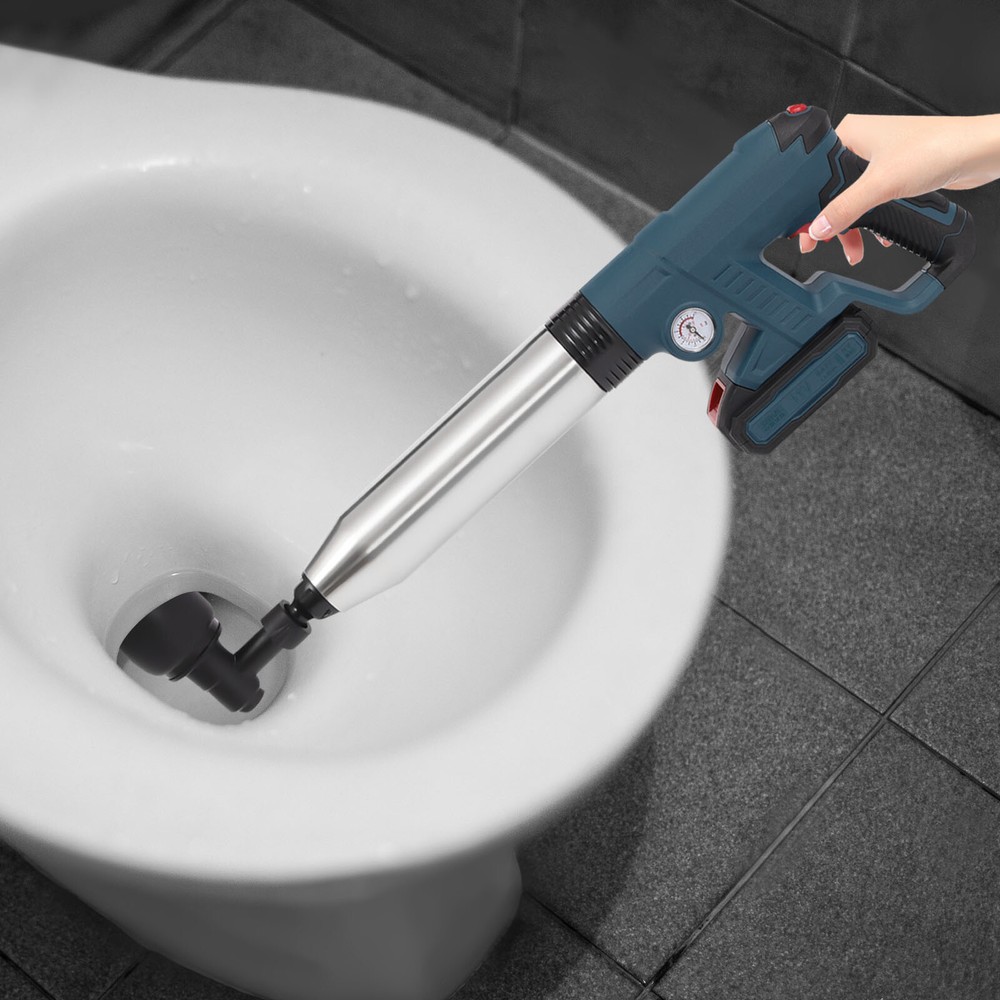 Toilet Plunger High Pressure Electric Air Drain Blaster Sink Dredge Clog Remover