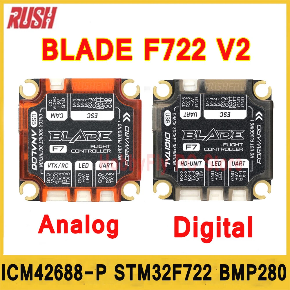 RUSHFPV RUSH BLADE F722 V2 FPV Flight Controller BlackBox 3-6S for RC FPV Drone