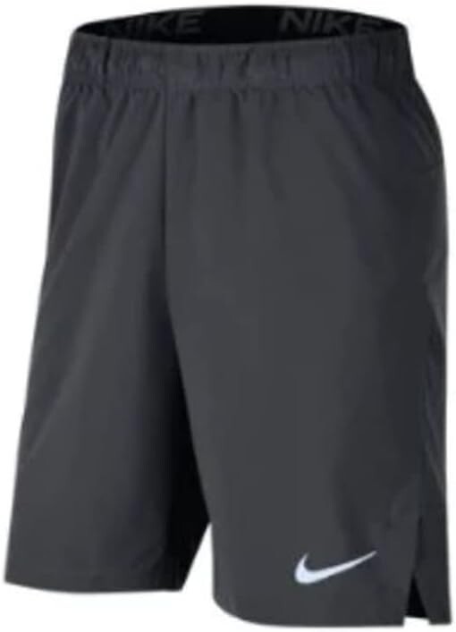 Nike Men's Team Dri-Fit Flex Woven No Pockets Shorts, Gray, Size L