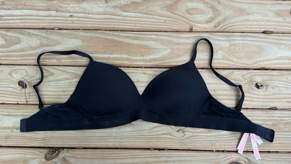 Victoria's Secret PINK  Wireless Bra Womens Size 36D /D80  Black