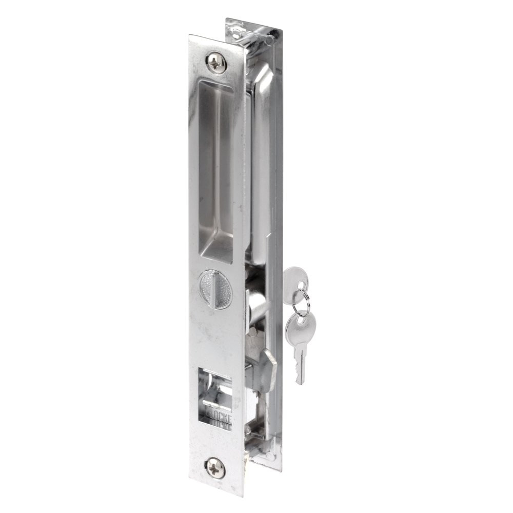 -Line C 1075 Keyed Sliding Door Flush Latch Handle Set, 6-5/8 In., Diecast Co...