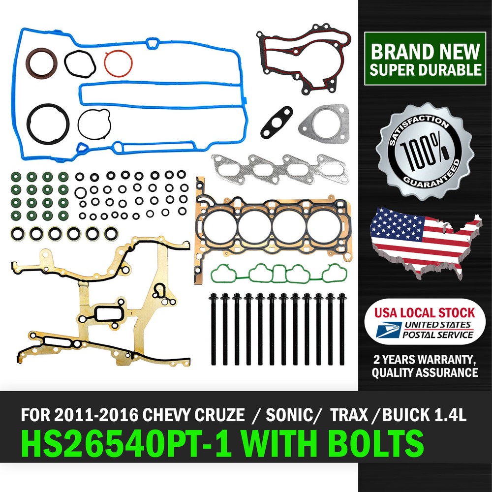 HS26540PT-1 Cylinder Head Gasket Bolts Set For Chevrolet Sonic Buick Encore 1.4L