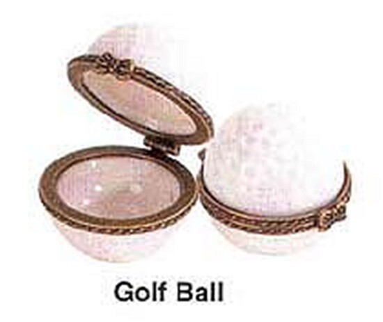 Limoge style Golf Ball Trinket Box - Novelty Golf Gift - CLEARANCE SALE-image