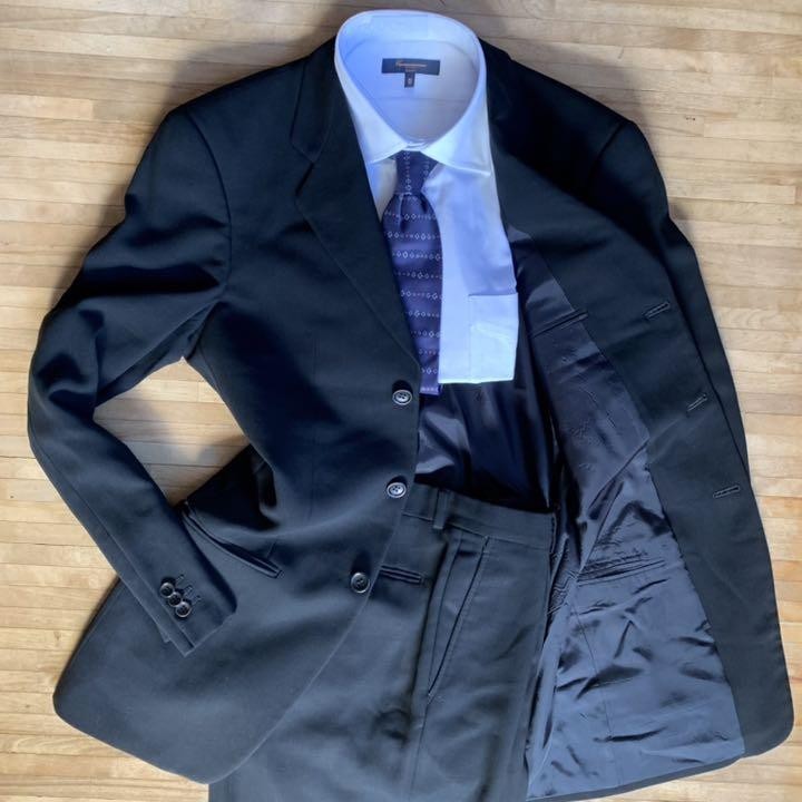 Armani Black Suit 44R Premium Tailored Setup