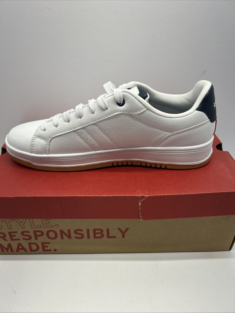 Levi's Sneaker White Red Tag Lace Up Gum Sole Men SZ 8.5 New in Box