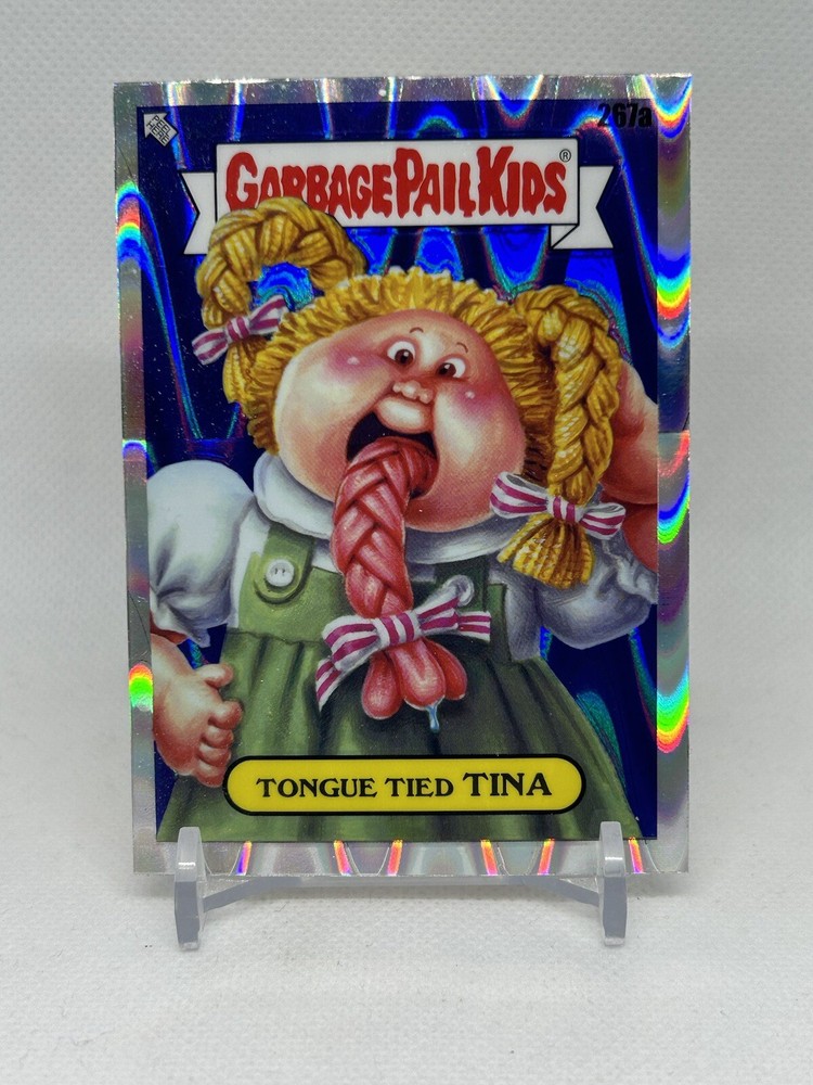 2024 Topps Chrome Garbage Pail Kids Tongue Tied Tina 267a Drool Refractor