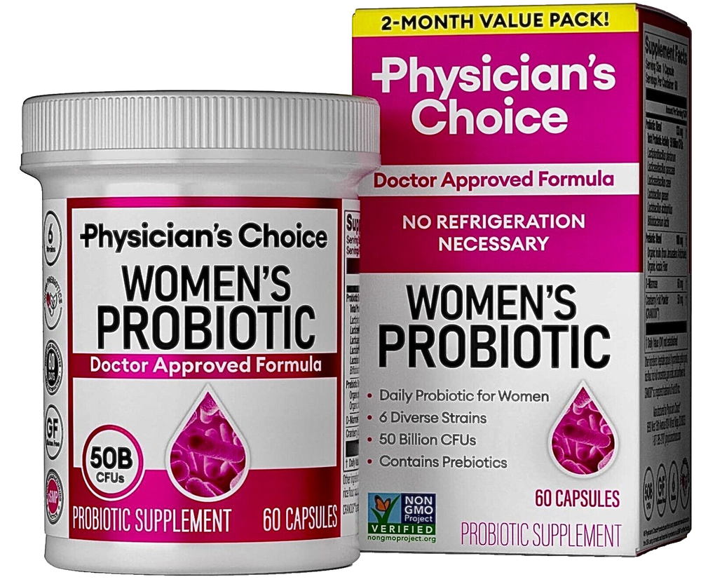 PHYSICIAN's CHOICE WOMENS PROBIOTIC 50 Billion CFUs PH Balance, 60 CAP- EXP 2026