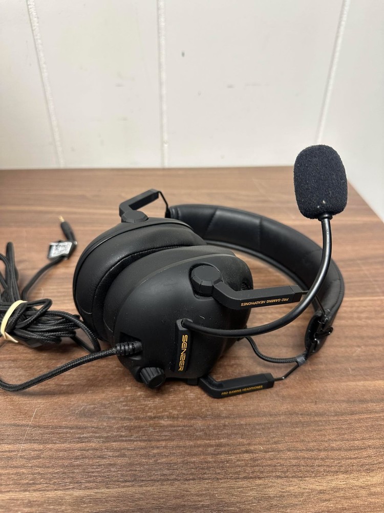 Seneer 3.5 MM Wired Over The Ear Pro Gaming Headset With Boom Mic Very Good 0E