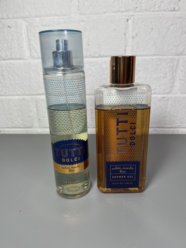 Set Bath &Body Works Tutti Dolci White Mocha Kiss Shower Gel And Fine Fragrance