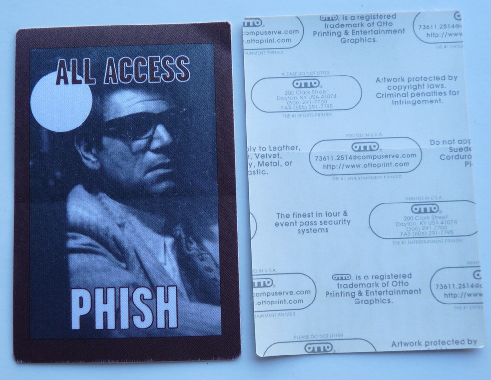 Phish Brown All Access Concert Tour Concert Backstage Pass
