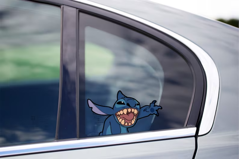 Cute Stitch Waving Hello from Lilo and Stitch Peeking Peek Peekabo Peekers