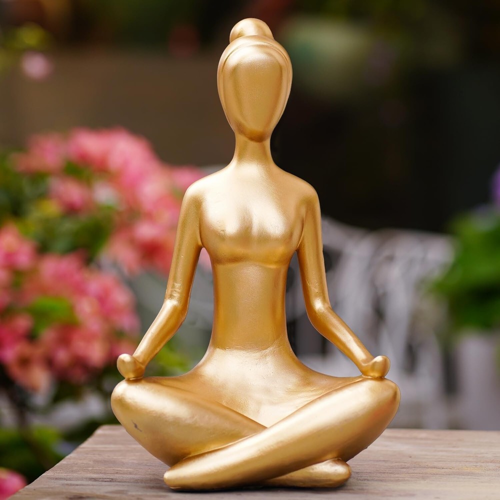 Lady Statue Zen Yoga Figurines - Resin Collectible Figurines for Home Decor A...
