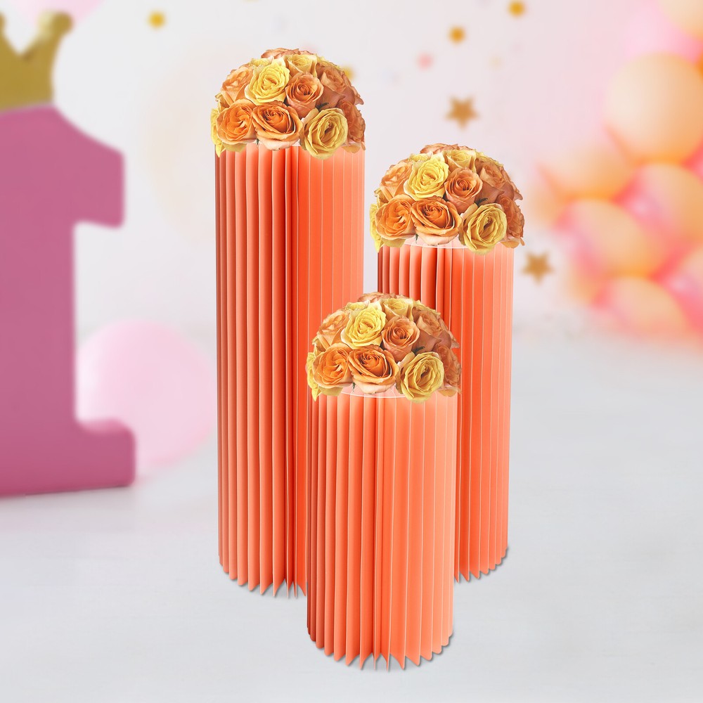 Candlestick Display Stand Cardboard Vase Column Party Balloon Flower Pillar Rack