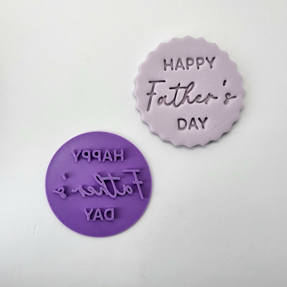 Fathers Day Cookie Embosser Fondant Icing Stamp for Cupcakes-image