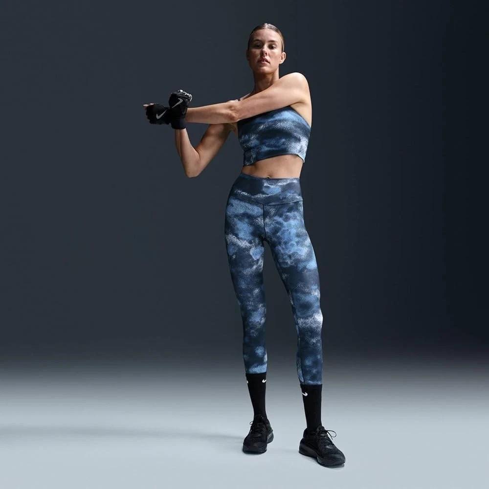 Nike One Women's High-Waisted 7/8 Printed Leggings Gym Pants, M