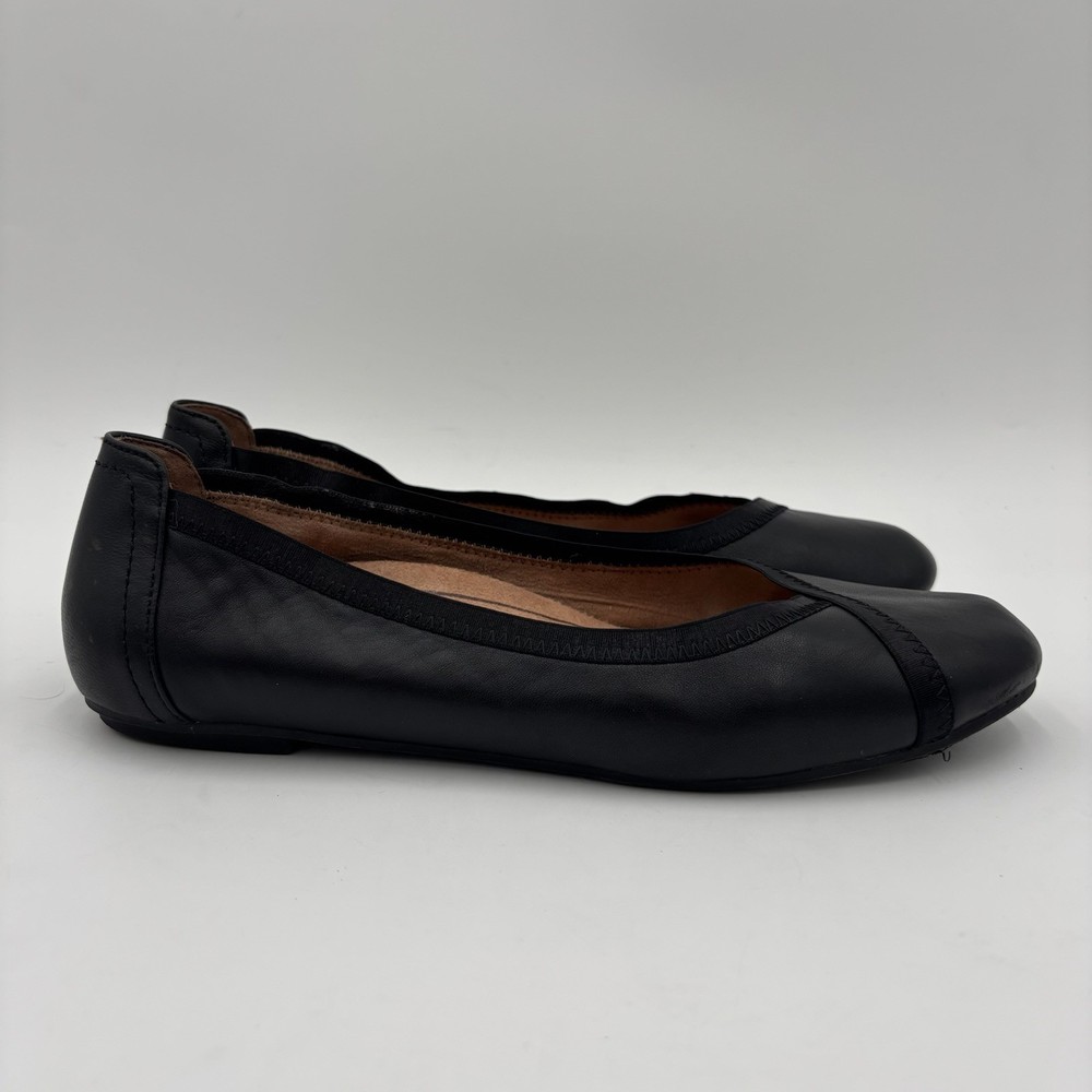 Vionic Caroll Ballet Flats Women's Size 8.5 Black Comfort Leather Slip Ons
