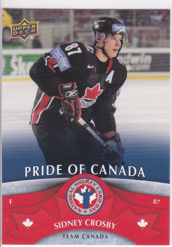 SIDNEY CROSBY 2013 Upper Deck Hockey Card Day PRIDE OF CANADA Pittsburgh Penguin-image