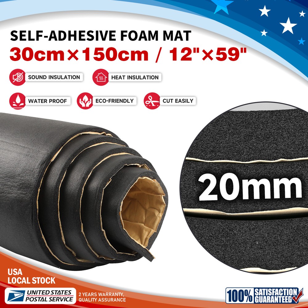 788mil Sound Deadener Heat Shield For Car Firewall Hood Floor Insulation Mat 1x