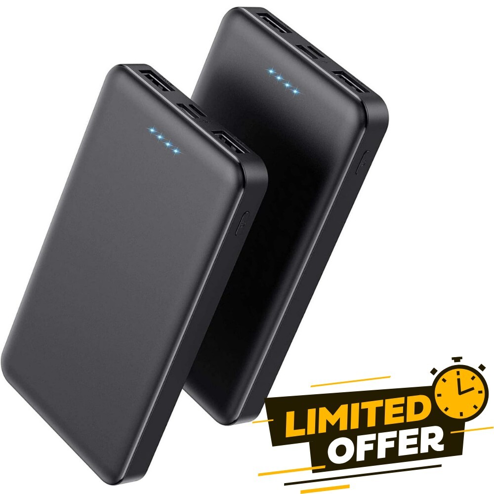 2 PackPortable Charger Power Bank 10000mAh,Ultra Slim Portable Phone Charger...