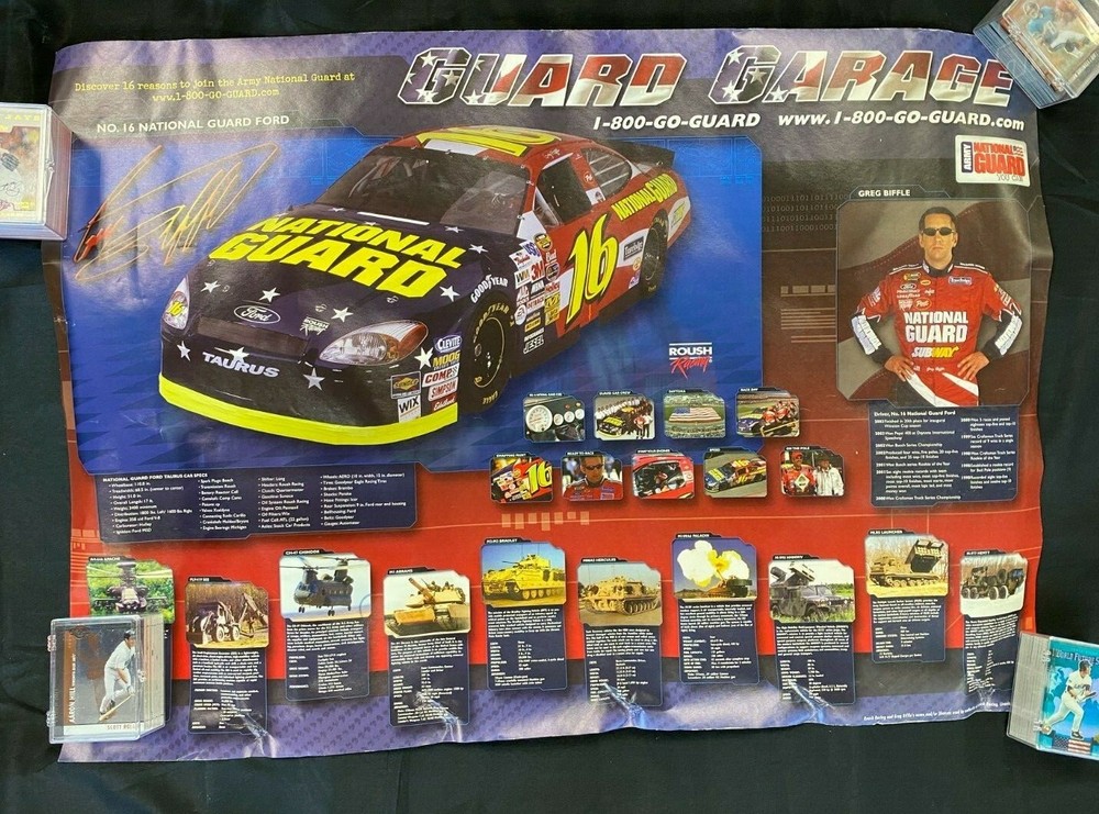 1990s National Guard Racing Promo Poster 23x33 Vintage Garage Decor PB20