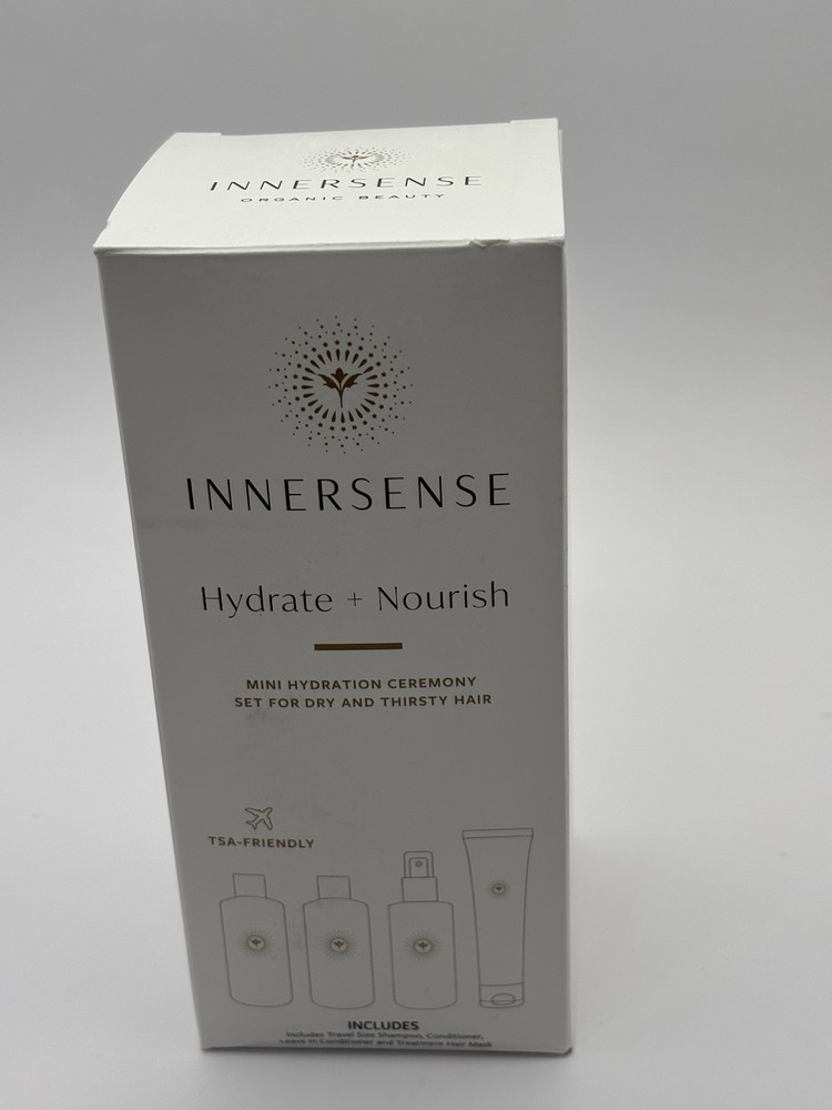 INNERSENSE Organic Beauty Pure Travel Set 4pc 2oz Dry Hair New in Box