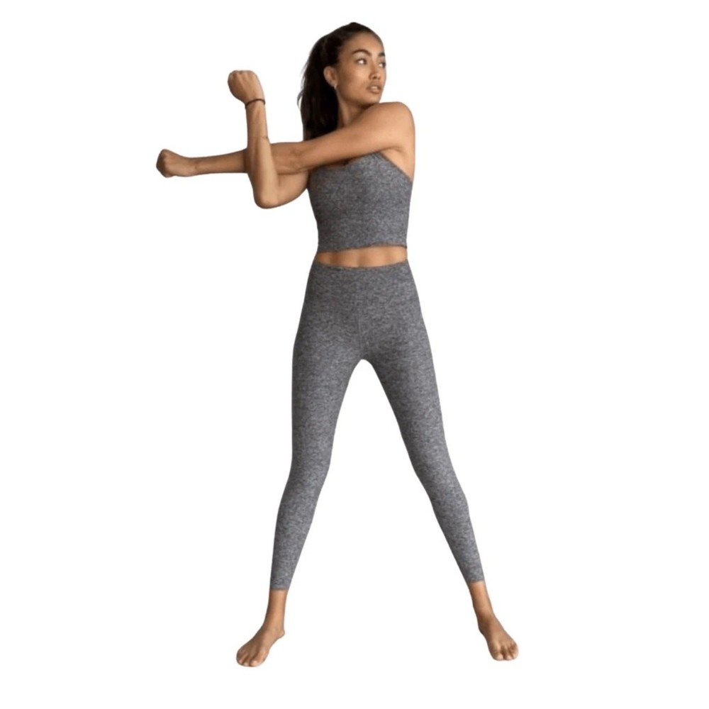 Plus Size High Waist Space Dye Leggings for Women 3X - Beyond Yoga Walk and Talk