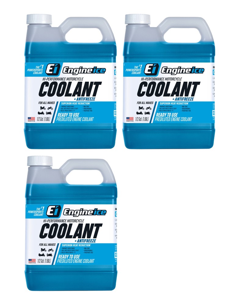 Qty 3 of ENGINE ICE 1/2 GAL High Performance Coolant Non-Toxic Biodegradable