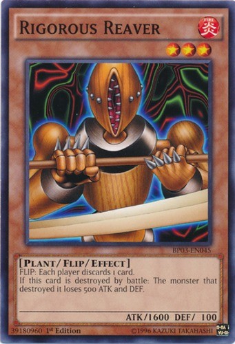 Rigorous Reaver BP03-EN045 Common 1st Edition Moderately Played Yugioh Card  