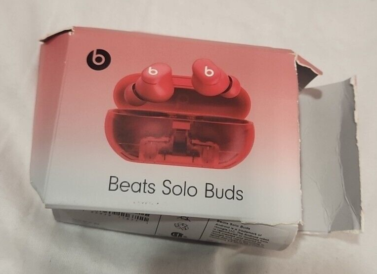 Beats Solo Buds True Wireless Bluetooth Earbuds Transparent Red (QK)