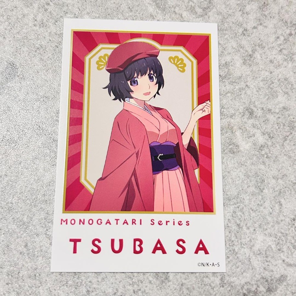 Bakemonogatari Tsubasa Hanekawa Life Mini Photo Card