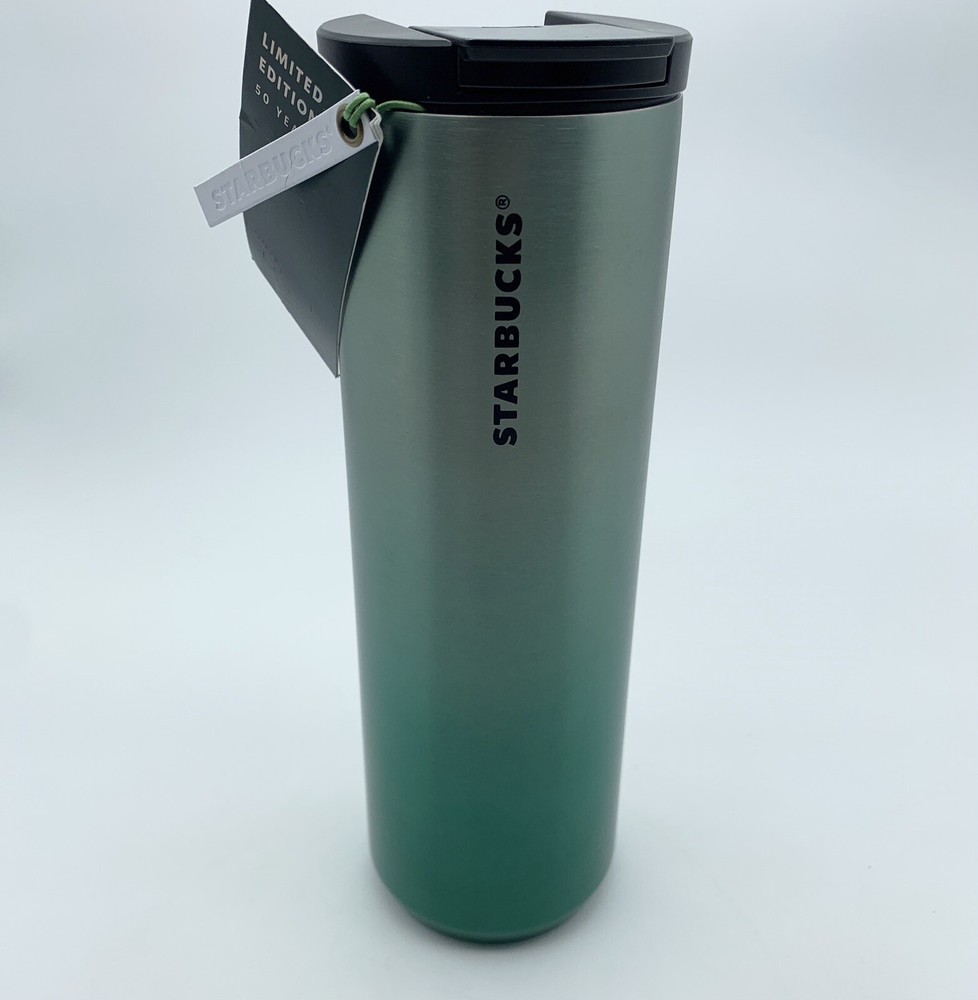 Starbucks 50th Anniversary 16oz Green Ombre Stainless Steel Tumbler