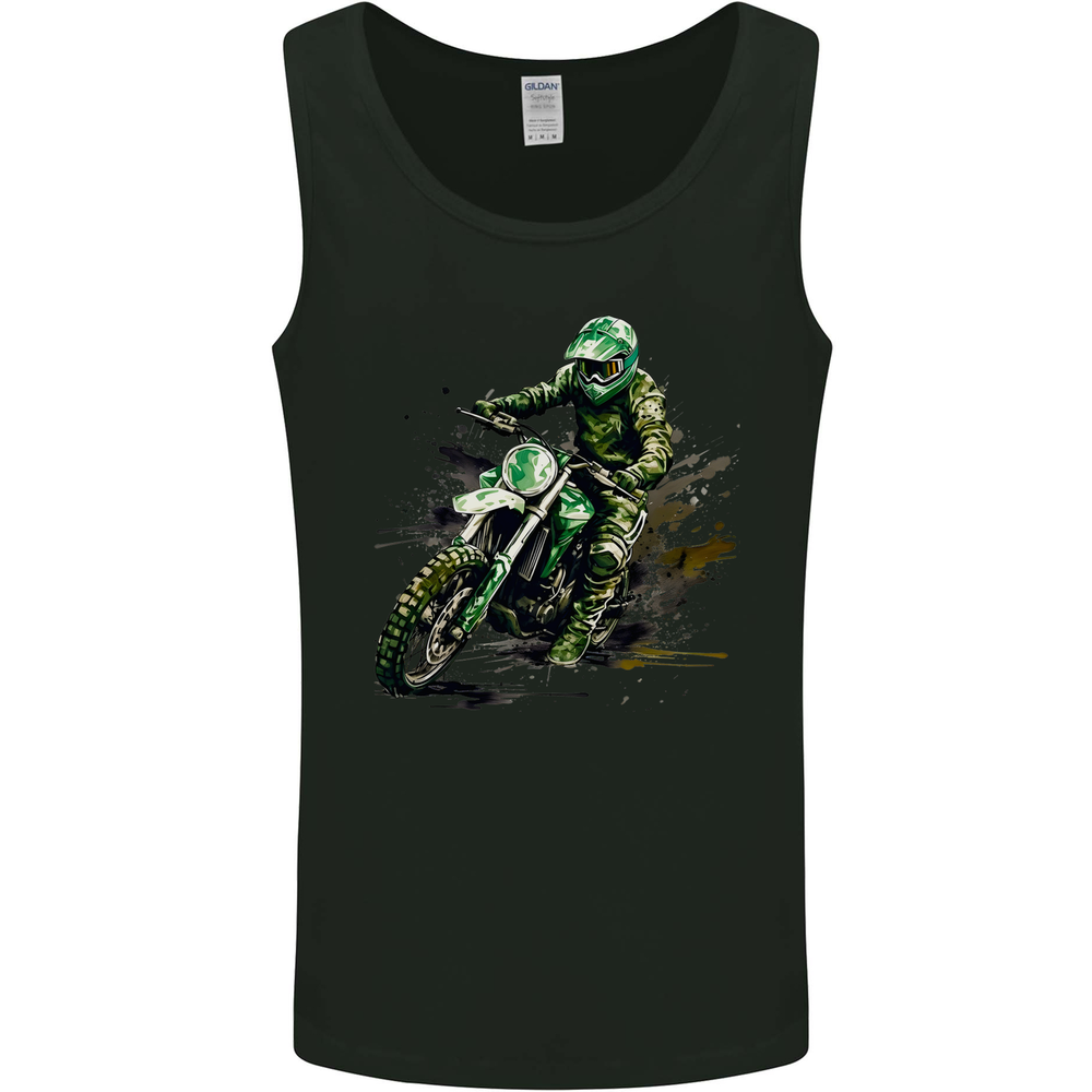 Graffiti Motorcross MotoX Motorbike Biker Mens Vest Tank Top