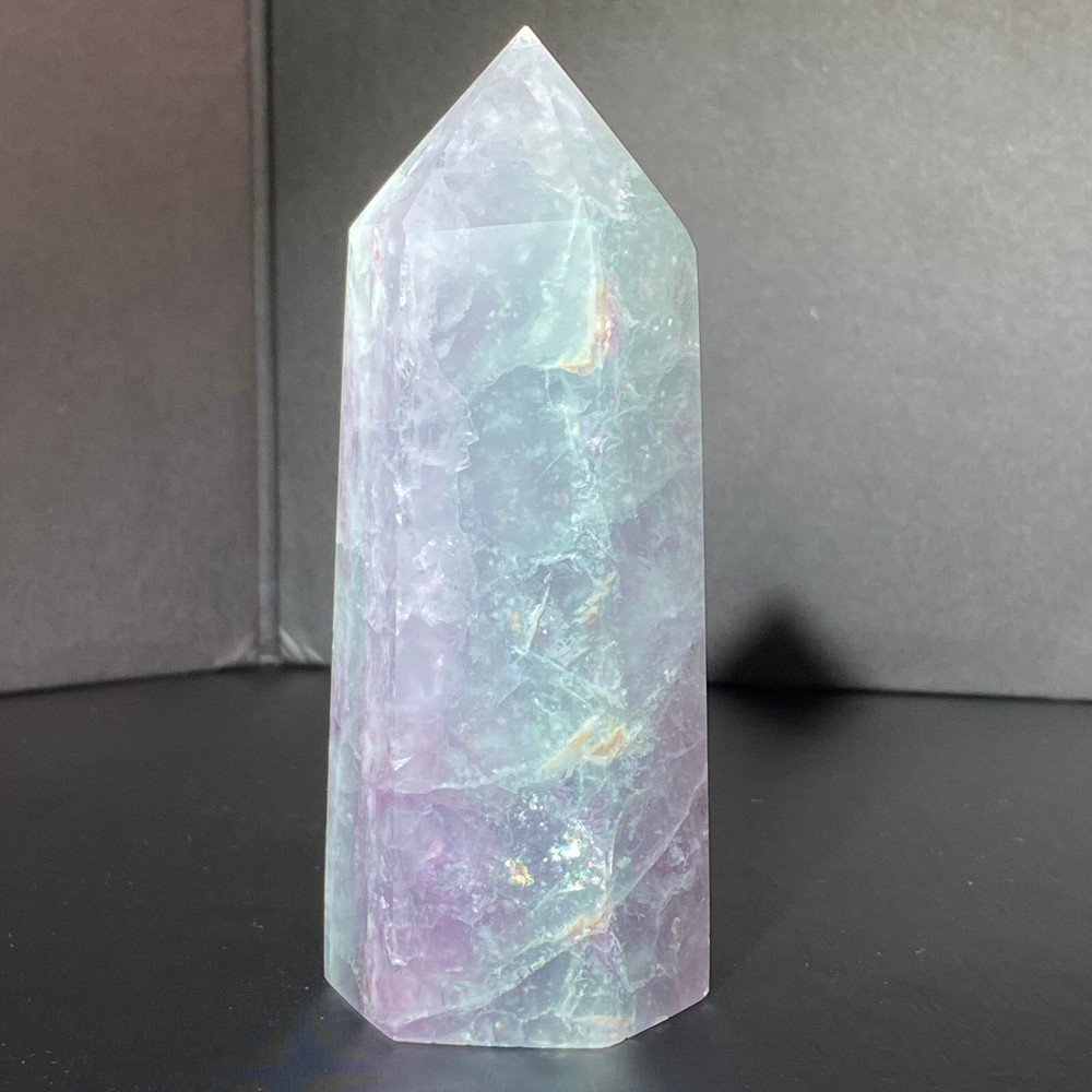 Natural Fluorite Crystal Healing Wand 362g Earth Energy Obelisk Point