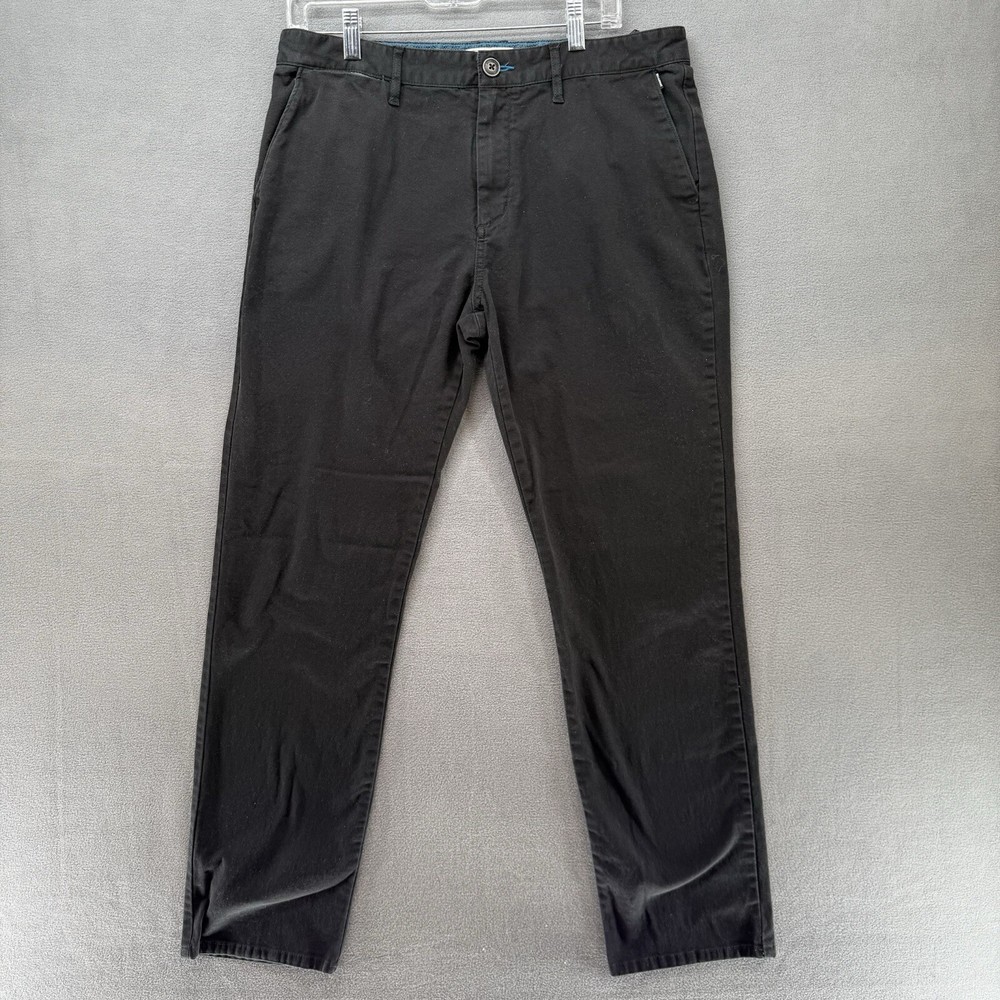 Billabong Pants Mens Size 34x31 Black Denim Jeans Straight Skate Surfing Stretch