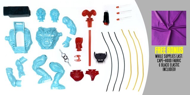 PRESALE Masters Universe MOTU Laser Light Skeletor Figure Custom Kit Repro-image