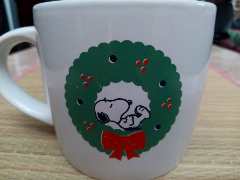 Set of 2 Peanuts Snoopy Christmas Stoneware Mugs by Modern Gourmet Foods