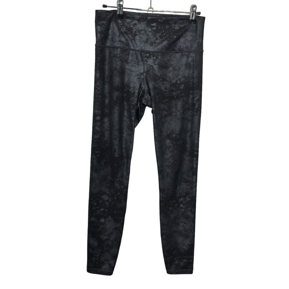 Athleta Elation Ultra High Rise Cropped Leggings in Black Misty Lace Womens Size Small